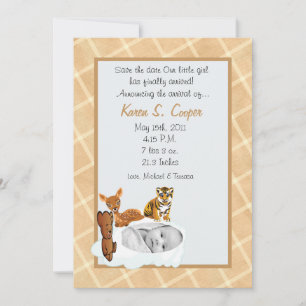 PHOTO de Cloud Rapariga 5x7 no Anúncio de Nascimen