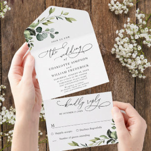 PHOTO Elegant Watercolor Eucalyptus Floral Wedding