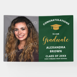 Photo Graduation Announcement Green