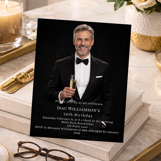 Photo milestone birthday invitation (Criador carregado)