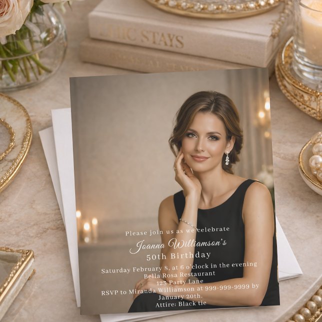 Photo milestone birthday invitation (Criador carregado)