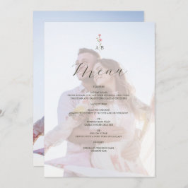 Photo Monogram Wedding Menu