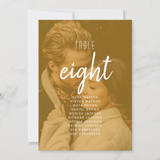 Photo Wedding Seating Chart (Frente)