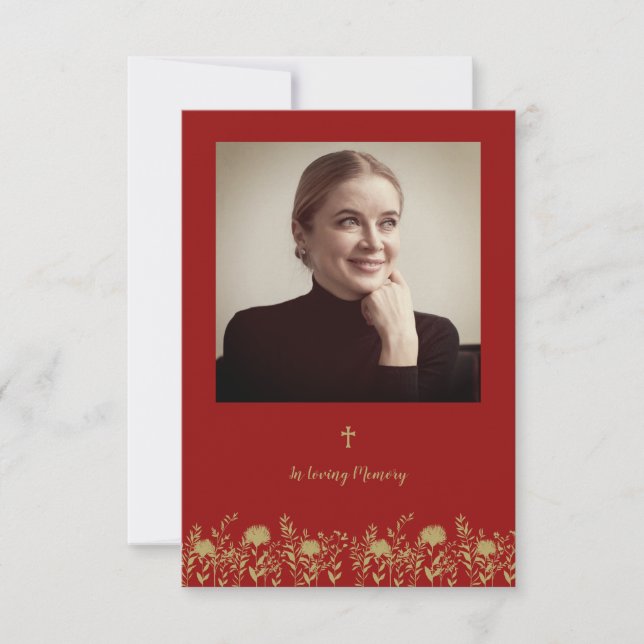 Photo & Wildflowers for Funeral Service (Frente)