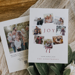 Photo Wreath   Cartão de férias de colagem mínima 