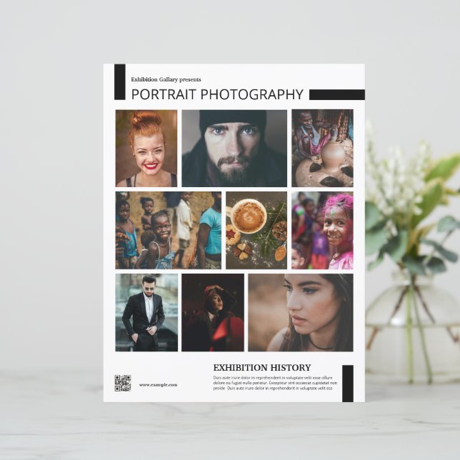 Photography Exhibition Flyer Template (Em pé/Frente)