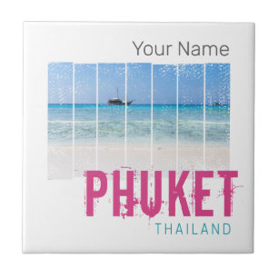 Phuket Thailand Vintage Beach Panorama Souvenir