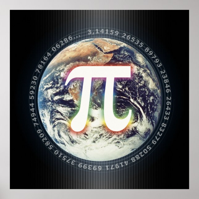 Pi Day on Earth - poster de matemática (Frente)