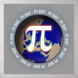 Pi Day on Earth - poster de matemática