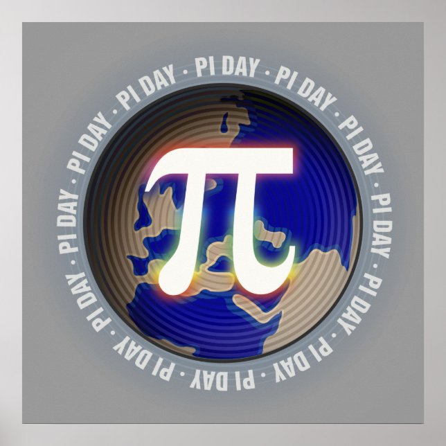 Pi Day on Earth - poster de matemática (Frente)