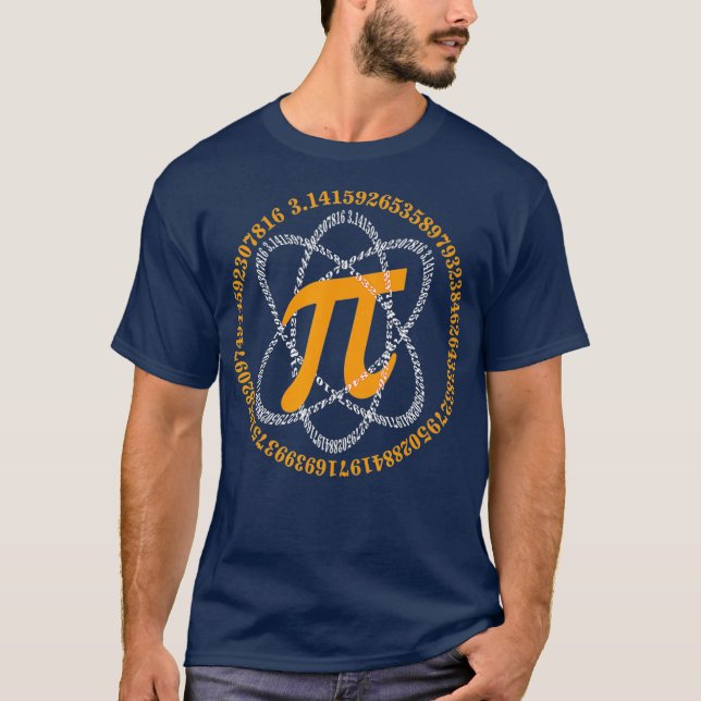 PI Dia T Camisa Atom PI Geek Ciência da Matemática (Frente)