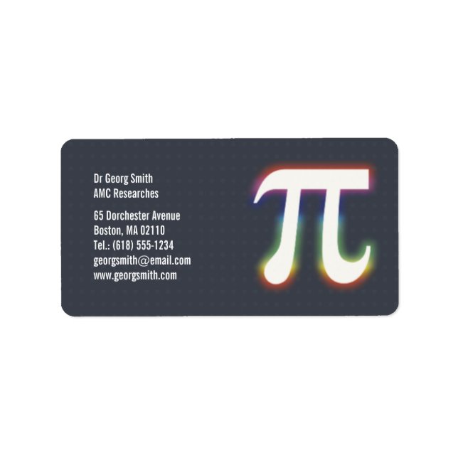 Pi - Etiqueta Cientista (Frente)