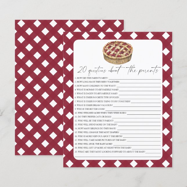 Piada d'água - 20 perguntas sobre os Pais (Frente/Verso)