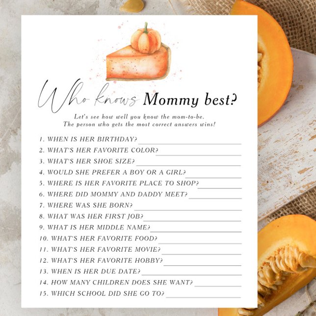 Piada de abóbora - Quem conhece melhor jogo de mam (Criador carregado)