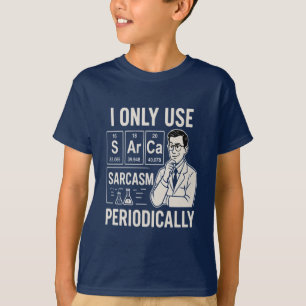 Piada de Ciência Sarcasmo Mesa Periódica Camisa Ne