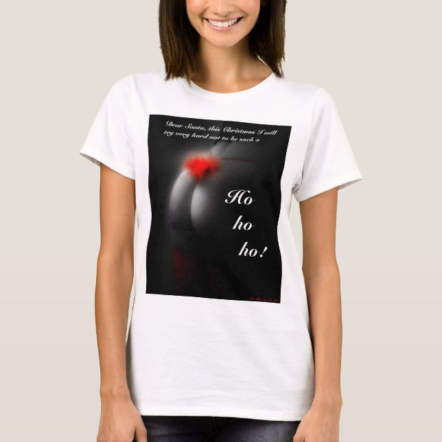 Piada de Papais noeis de Natal travesso Camiseta f (Frente)