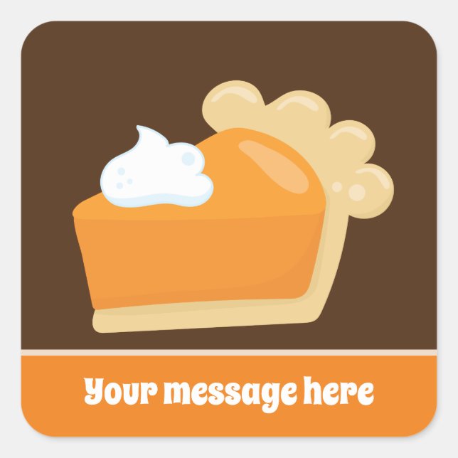 Piada fresca de abóbora adiciona adesivo de mensag (Frente)