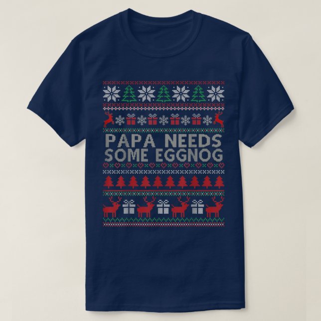 Piada Pai engraçada Suéter de Natal Feio Papá Prec (Frente do Design)