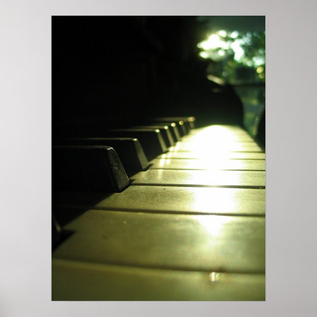 Piano 18x24 em Poster de luz solar (Frente)