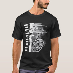 Piano Chaves de Camisa de Leve Longa Ensinam Jogad