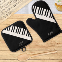 Piano Keys Black White Music Keyboard Monogramed