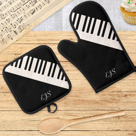 Piano Keys Black White Music Keyboard Monogramed