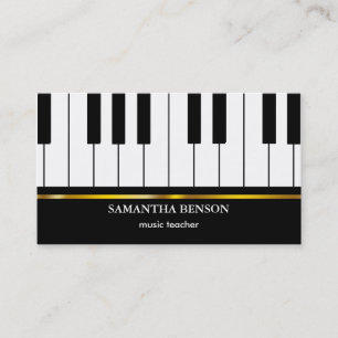 Piano Musical Cartão de visita com Nota de Música