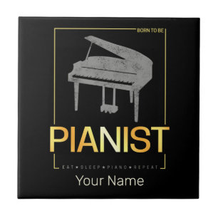 Piano Nascer A Ser Pianista Músico Vintage Design