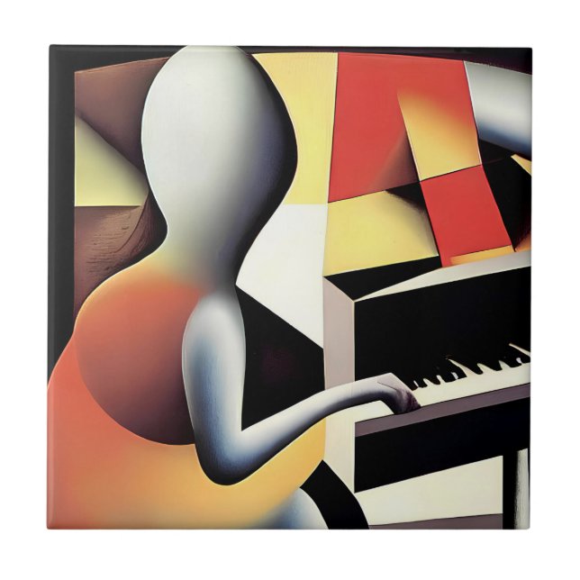 Piano Player - Arte de Pincel (Frente)