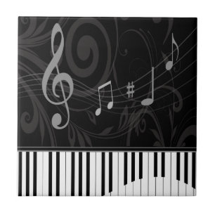 Piano Whimsical e Notas Musicais