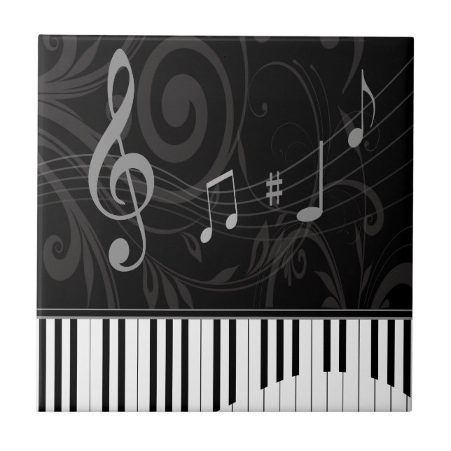 Piano Whimsical e Notas Musicais (Frente)