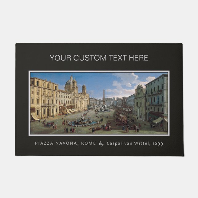 Piazza Navona, tapete de porta personalizada de ar (Frente)