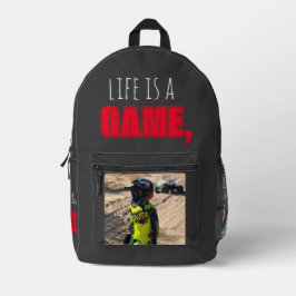 Pic de bicicleta "LIFE IS A GAME, PLAY TO WIN"