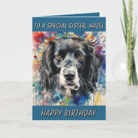 Pic do cartão de aniversário Personalizado da Irmã