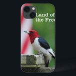 Pica-pau-de-cabeça-vermelha<br><div class="desc">Pica-pau de cabeça vermelha num alimentador de aves do quintal com uma bandeira americana. Foto enviada por um leitor de Birds & Blooms. Birds & Blooms é a revista nº 1 de pássaros e jardins na América do Norte. Orgulhamo-nos em celebrar o cobrir da "beleza no seu próprio quintal" uma...</div>
