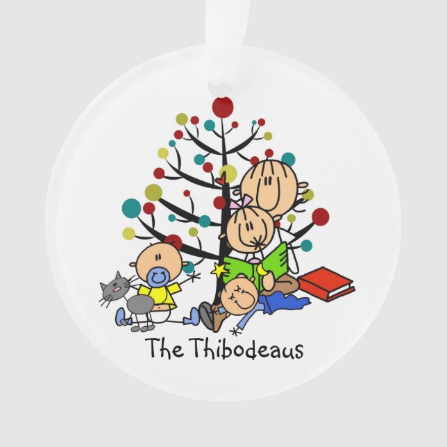 Picante Figura Mãe, Crianças, Ornamento acrílico d (Frente)