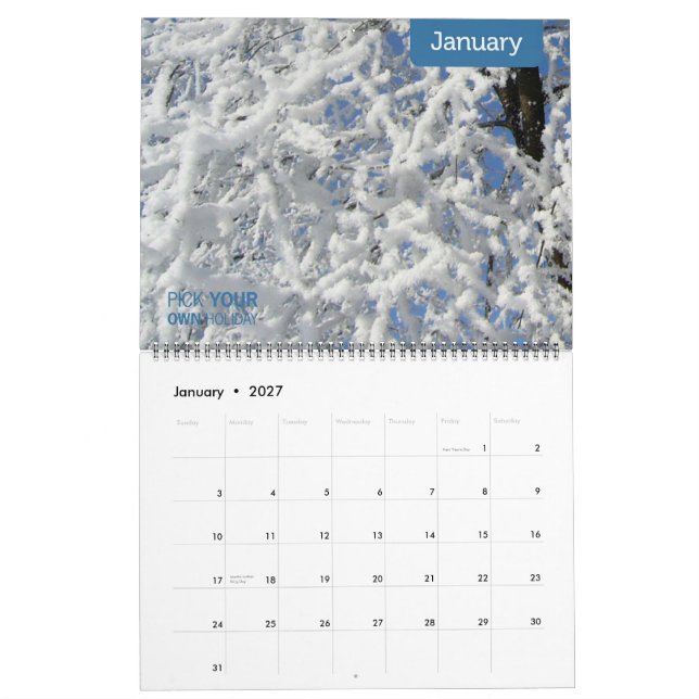 Picareta 2012 seu próprio calendário do feriado (Jan 2027)