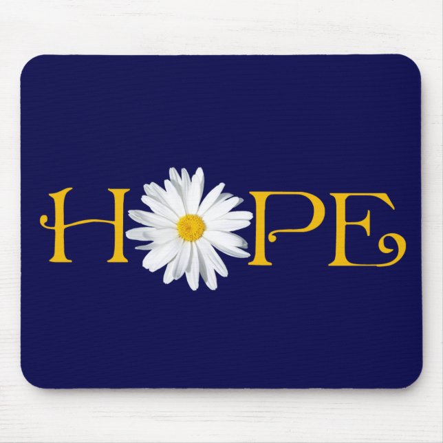 Pick Próprio Fundo - Shasta Daisy Hope Mousepad (Frente)
