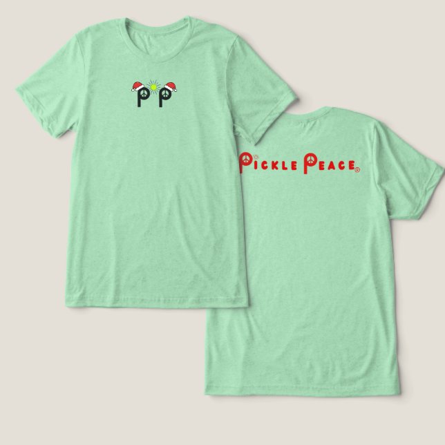 pickle peace Christmas t shirt (Design Frente e Verso)
