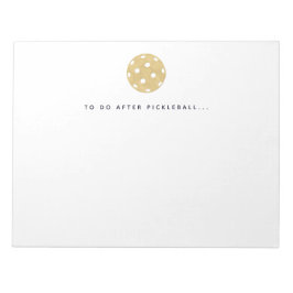 Pickleball A Fazer Depois Do Bloco De Notas Do Jog