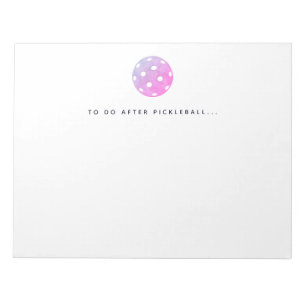 Pickleball A Fazer Depois Do Bloco De Notas Do Jog