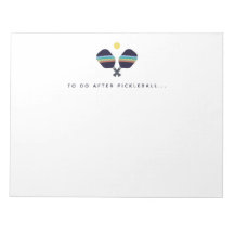 Pickleball A Fazer Depois Do Bloco De Notas Do Jog