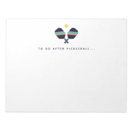 Pickleball A Fazer Depois Do Bloco De Notas Do Jog
