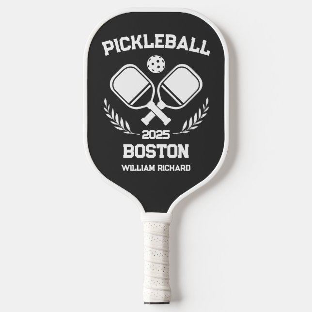Pickleball Boston 2025 Personalizado em Preto e Br (Front)