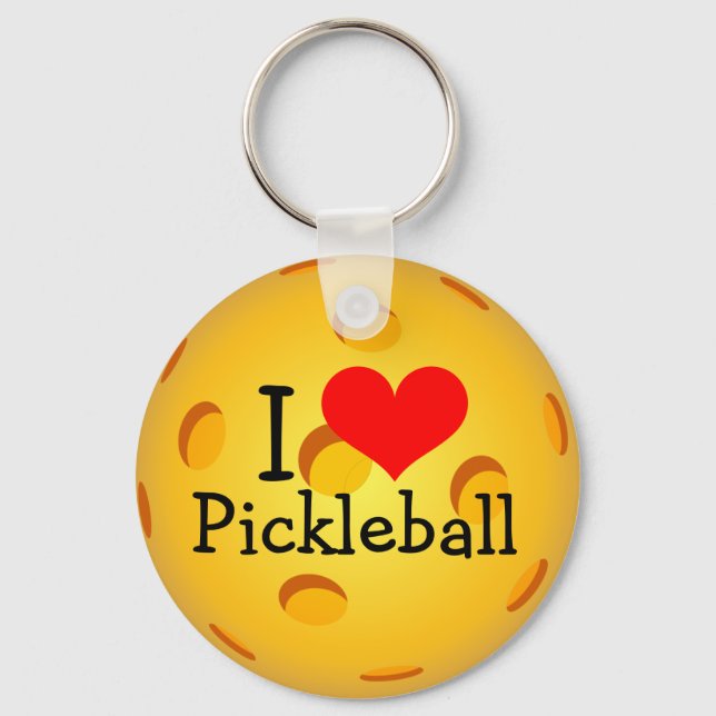 Pickleball Chaveiro - "I Love Pickleball" (Frente)