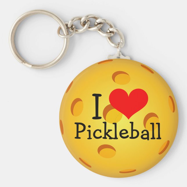 Pickleball Chaveiro - "I Love Pickleball" (Frente)