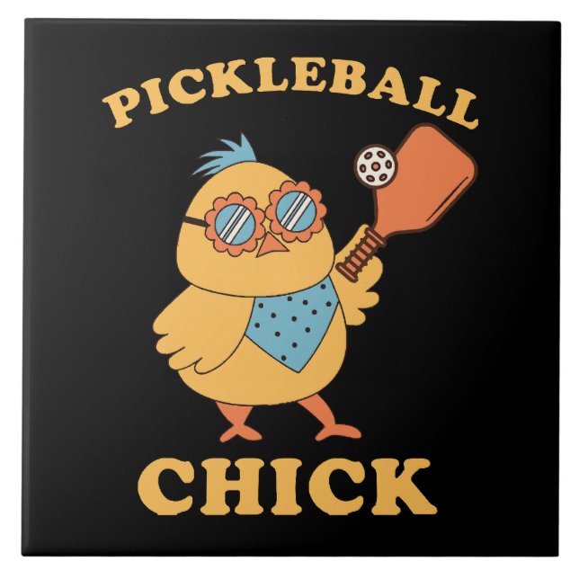 Pickleball Chick - retrô (Frente)