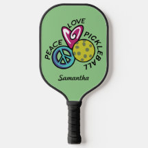 Pickleball de Amor de Paz Personalizado
