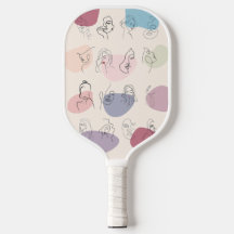 Pickleball de Arte de Linha da Abstrato elegante