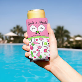 Pickleball Dinks & Drinks Chá de Noiva Rosa Cosmo